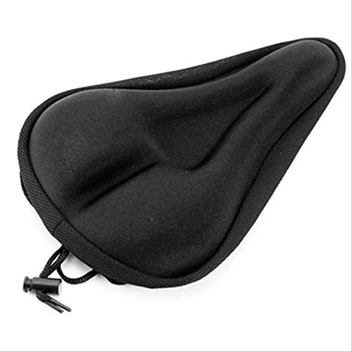 Mountainbike-Sitzes : LDPAB Black Silica Gel Mountain Bike Seat Cover Comfort Cushion Absorbing Shock Bicycle Seat Cover Thickening Saddle  Straight Slot