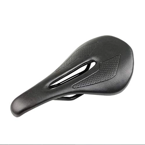 Mountainbike-Sitzes : LLTT Fahrrad-Sattel-Silikon-Kissen PU-Leder Oberfläche Voll Silica Gel Komfortable Fahrradsitz Stoß- Fahrrad-Sattel Movement (Color : Black)