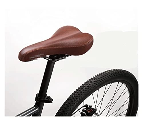 Mountainbike-Sitzes : Mizuho Retro Vintage Leder Fahrrad Sattelsitz Custation Rennrad Fahrrad MTB Sportsattel Braunes Fahrrad Radsport-Sattel-Fahrradsitz (Color : Brown)