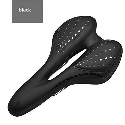 Mountainbike-Sitzes : MOPIK Bicycle Seat, Mountain Bike Saddle Pad, Riding Pad, Waterproof, Soft, Hollow, Breathable and Ergonomic Design, Suitable for Mountain Bike, Bicycle, Folding Bike (schwarz)