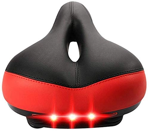 Mountainbike-Sitzes : pyongjie Fahrradsattel Bicycle Lighted Cushion Mountain Bike with Taillight Saddle Comfort Car Cushion Seat Riding Equipment Accessories-Red