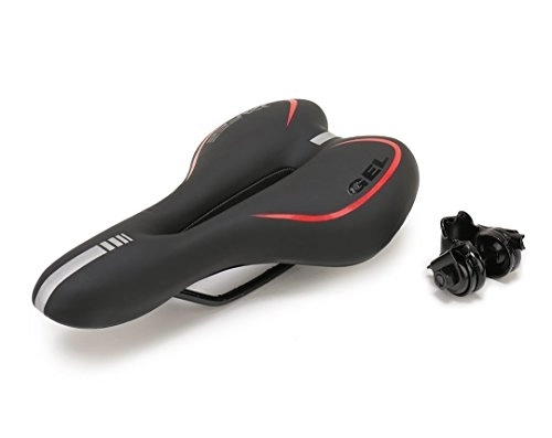 Mountainbike-Sitzes : Sport Tent Fahrrad Sattel Hollow Dicking Silikon MTB komfortable Gel Kissen Pad Radfahren Sitz (Rot)