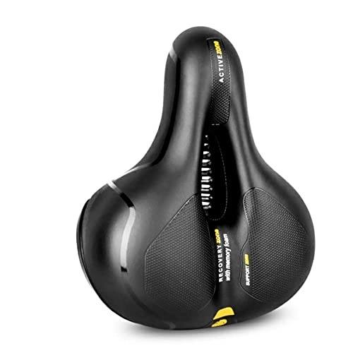 Mountainbike-Sitzes : STARWAVE Bicycle Saddle Hollow Breathable Rainproof Soft and Comfortable Cushion(Yellow) 25 * 20 * 9cm