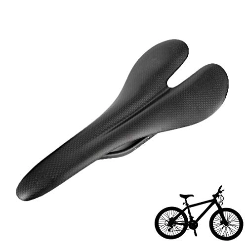 Mountainbike-Sitzes : Unbekannt Fahrradsattel, Mountainbike Sattel Um den YD190 MTB Rennrad 3K Matt Full Carbon-Faser-Fahrrad-Sattel-Sitz (schwarz) verwenden (Farbe : Black)