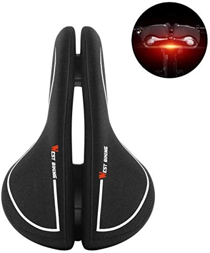Mountainbike-Sitzes : Wangcong Breathable Bicycle Bike Saddle Slip and Shockproof Bicycle taillights Mountain Saddle Soft and Comfortable Front seat Hollow Bicycle seat Accessories