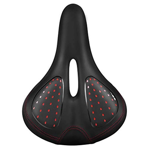 Mountainbike-Sitzes : WanuigH Fahrrad-Sattel Comfort Fahrradsattel Fahrrad-Sattel geeignet for Frauen Männer für Frauen Männer Mountain Road Heimtrainer (Farbe : Red, Size : One Size)