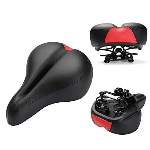 Mountainbike-Sitzes : Wide Comfort Pad Cushion Saddle Seat Cover for MTB Mountain Bike Bicycle - Red