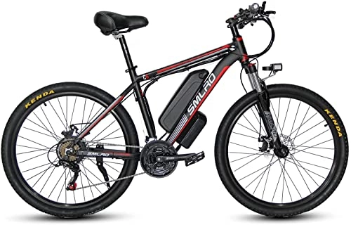 Elektrische Mountainbike : 26 Zoll E-Bike Mountainbike C6, Elektrofahrrad E Bike mit 48V 13Ah Li-Ionen-Akku und 72N.m | 21-Gang-Getriebe, für Damen Herren, 40-90KM, CE-Zertifizierung (red)
