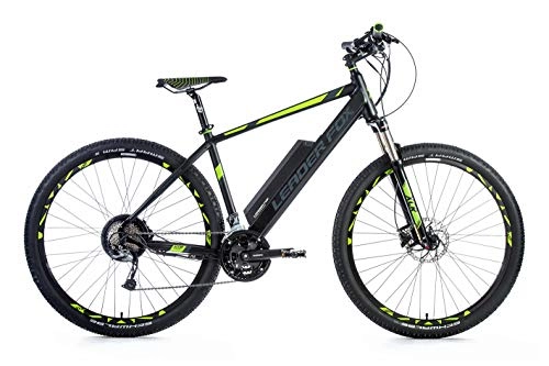 Elektrische Mountainbike : 29 Zoll Leader Fox Swan Elektro Fahrrad E-Bike MTB Pedelec 36V schwarz grün matt