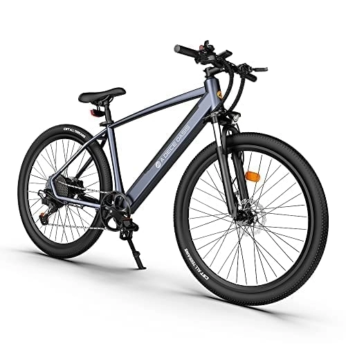 Elektrische Mountainbike : A Dece Oasis ADO E-Bike D30C 27.5 Zoll Pedelec Elektrofahrrad Hinterradmotor, Citybike, 9 Gang, Kettenschaltung, ebike Damen / Herren, 250W, StVZO.Grau