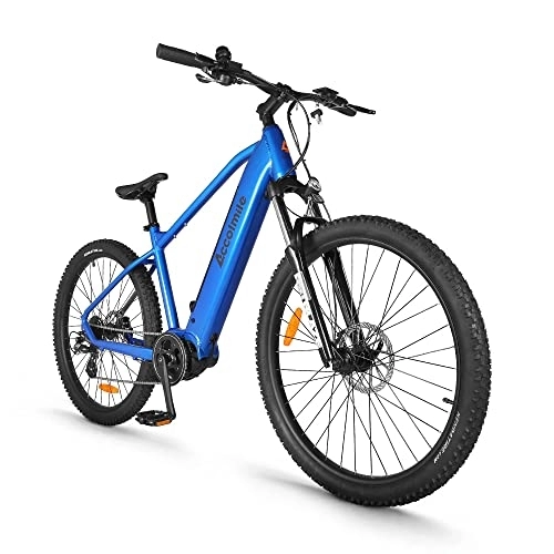 Elektrische Mountainbike : Accolmile 36V 250W Elektrofahrrad 27, 5 Zoll Mountainbike mit 8fun M200 Drehmomentsensor Mittelantriebsmotor 36V15Ah Batterie, hydraulische Scheibenbremse E-Bikes für Erwachsene-Blau