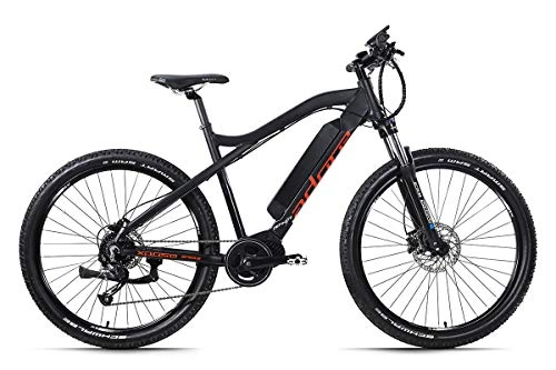 Elektrische Mountainbike : Adore E-Mountainbike Xpose 27, 5'' Alu Pedelec schwarz 9 Gang E-Bike 250 Watt Li-Ion 36V / 14 Ah