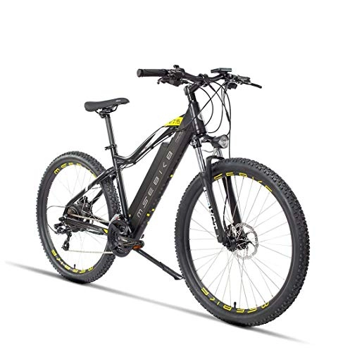 Elektrische Mountainbike : AISHFP 27, 5 Zoll Adult Electric Mountain Bike, Luftfahrt-Aluminium-Legierung Elektro-Fahrrad, 400W Elektro-Off-Road-Bikes, 48V-Lithium-Batterie, A