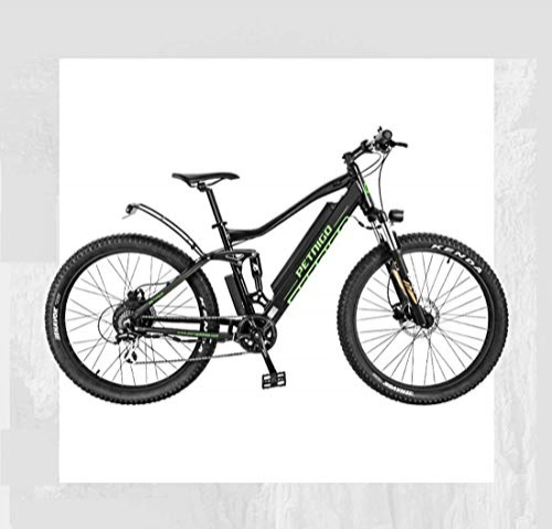Elektrische Mountainbike : AISHFP Adult 27, 5 Inch Electric Mountain Bike, All-Terrain Suspension Aluminiumlegierung elektrisches Fahrrad 7 Geschwindigkeit, mit Multifunktions-LCD-Display, A, 100KM