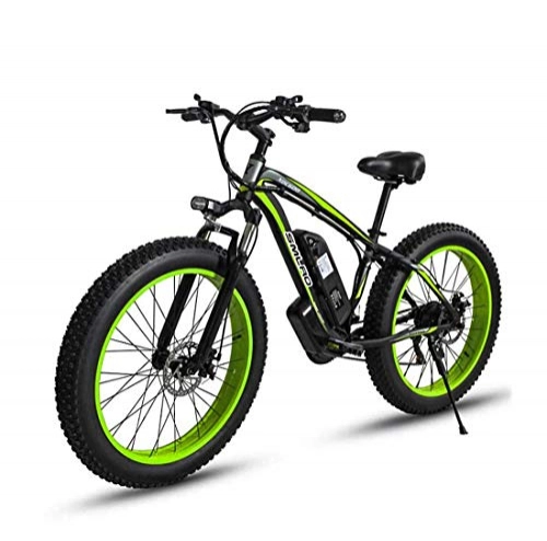 Elektrische Mountainbike : AISHFP Adult Electric Mountain Bike, 48V-Lithium-Batterie-Aluminiumlegierung 18, 5 Zoll-Rahmen Elektro Schnee Fahrrad, mit LCD-Anzeige und Ölbremse, A