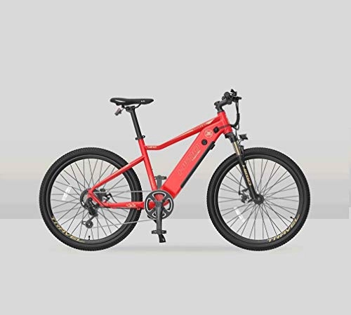 Elektrische Mountainbike : AISHFP Adult Electric Mountain Bike, 7-Gang-250W Schnee Bikes, mit HD-LCD-Wasserdichtes Meter / 48V 10AH Lithium-Batterie-elektrisches Fahrrad, 26 Zoll-Räder, Rot