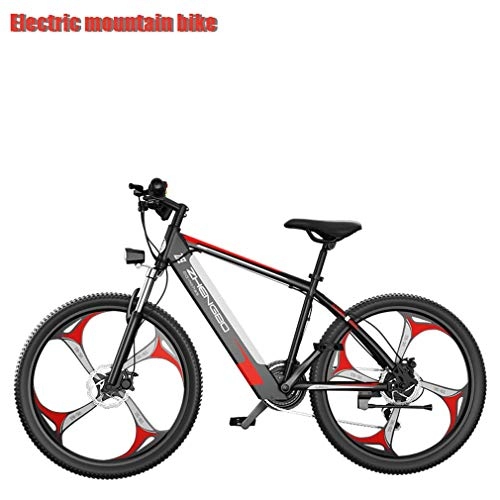 Elektrische Mountainbike : AISHFP Adult Mens Electric Mountain Bike, 48V 10AH Lithium-Batterie, 400W Student Electric Bikes, 27 Geschwindigkeit Schnee Elektro-Fahrrad, 26 Zoll Magnesium Alufelgen, B