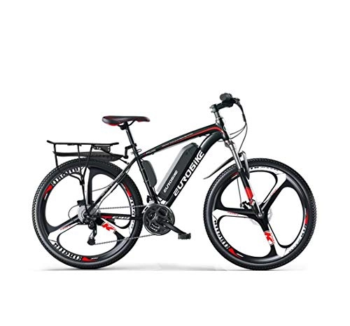 Elektrische Mountainbike : AISHFP Erwachsene 26 Zoll Electric Mountain Bike, 36V-Lithium-Batterie, 27 Speed-High-Carbon Stahl Offroad Elektro-Fahrrad, B, 35KM