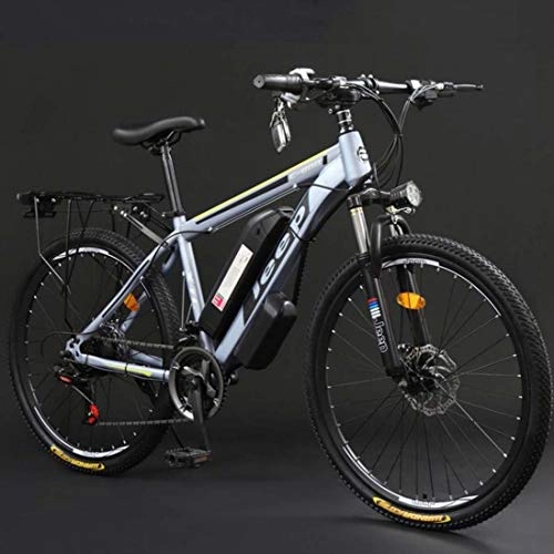 Elektrische Mountainbike : AISHFP Erwachsene 26 Zoll Electric Mountain Bike, 36V-Lithium-Batterie High-Carbon Stahl 27 Speed-Elektro-Fahrrad, mit LCD-Anzeige, A, 40KM
