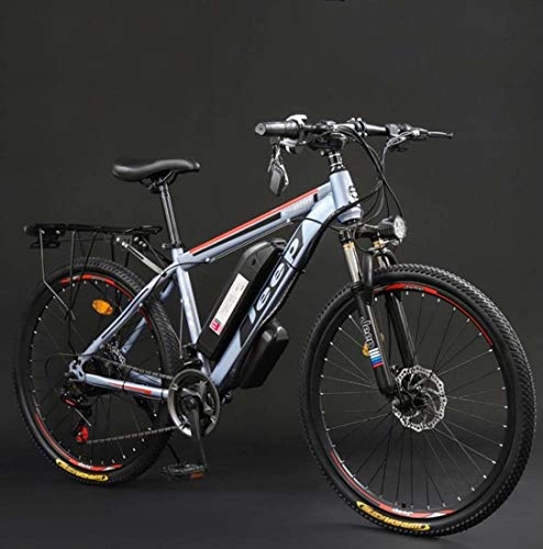 Elektrische Mountainbike : AISHFP Erwachsene 26 Zoll Electric Mountain Bike, 36V-Lithium-Batterie High-Carbon Stahl 27 Speed-Elektro-Fahrrad, mit LCD-Anzeige, C, 60KM