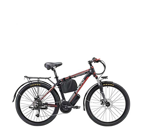 Elektrische Mountainbike : AISHFP Erwachsene Mountain Electric Bikes, 500W 48V Lithium-Batterie - Aluminiumlegierung Feld elektrisches Fahrrad, 27-Gang, B, 10AH