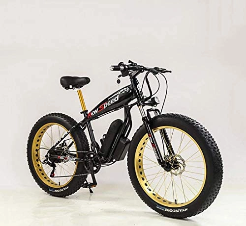 Elektrische Mountainbike : AISHFP Mens Adult Electric Mountain Bike, 48V Lithium-Batterie-elektrisches Schnee Fahrrad, Aluminiumlegierung Offroad E-Bikes, 26 Zoll 4.0 Fat Tire, A, 36V