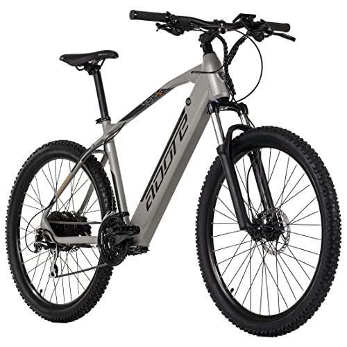 Elektrische Mountainbike : Alu E-MTB Hardtail 27, 5'' Adore Raccoon E-Bike Grau 250 Watt Li-Ion 36V / 14 Ah / 504 Wh 24 Gänge
