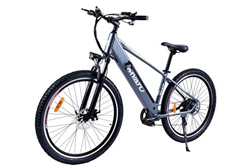 Elektrische Mountainbike : ANCHEER 27.5" E-Bike mit 250W Motor, 36V 8Ah Akku Elektrofahrrad Pedelec, 7-Gang-Getriebe (Grau)