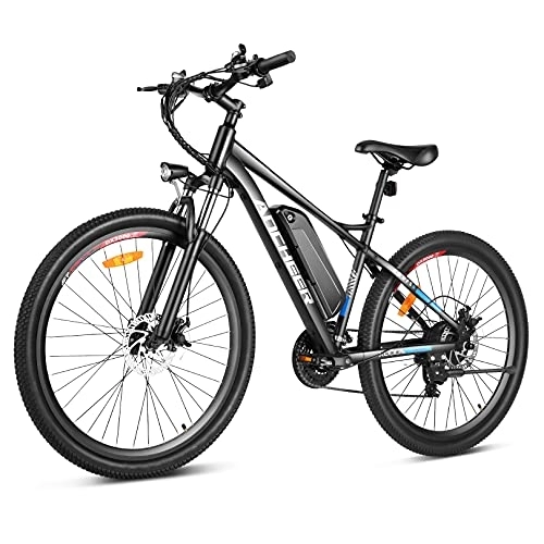Elektrische Mountainbike : ANCHEER 27.5 Zoll E-Bike / Mountainbike Herren, Elektrofahrrad / Pedelec mit 36V / 48V-10.4Ah Akku | 360Wh / 480Wh & LCD-Display & 21 Gang und 250W Hinterradmotor für 25 km / h (braun)