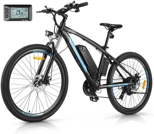 Elektrische Mountainbike : ANCHEER 27.5 Zoll E-Bike / Mountainbike Herren, Elektrofahrrad / Pedelec mit 36V / 48V-10.4Ah Akku | 360Wh / 480Wh & LCD-Display & 21 Gang und 250W Hinterradmotor für Reichweite von 40-80KM (Blau)