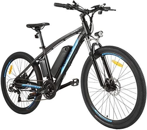 Elektrische Mountainbike : ANCHEER E-Bike / Elektrofahrrad Herren und Damen, 27.5 Zoll E-Mountainbike & Trekking Rad & Pedelec mit 36V-10Ah Akku und LCD-Display für Reichweite von 40-75KM