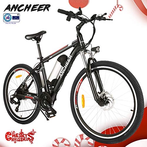 Elektrische Mountainbike : ANCHEER Elektrofahrrad Faltbares Mountainbike, 36V 8Ah Lithium-Batterie 26 Reifen Elektrisches Fahrrad Ebike mit 250W bürstenlosem Motor und Professionell 21-Gang