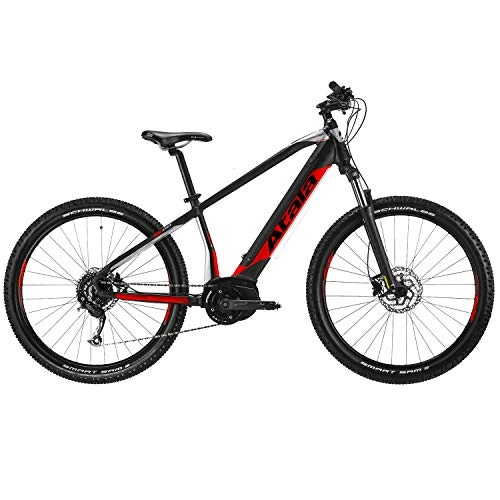 Elektrische Mountainbike : Atala E Mountainbike 650B B-Cross i AM80 500 Pedelec E-Bike Bosch 27, 5+" MTB (schwarz / Silber / neonrot, 42 cm)