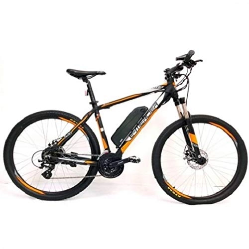 Elektrische Mountainbike : Avalon E-Mercier 27, 5 Zoll 49 cm Herren 21G Scheibenbremse Schwarz / Orange