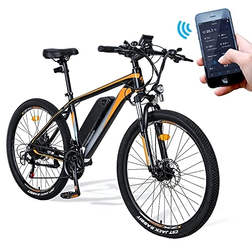 Elektrische Mountainbike : Azkoeesy E-Bike 26 Zoll Elektrofahrrad Citybike Mountainbike 36V 10AH 25km / h mit LED-Licht, Max Bis 120kg (Schwarz#)