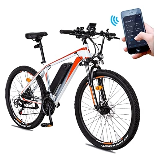 Elektrische Mountainbike : Azkoeesy E-Bike 26 Zoll Elektrofahrrad Citybike Mountainbike 36V 10AH 25km / h mit LED-Licht, Max Bis 120kg (Weiß#)