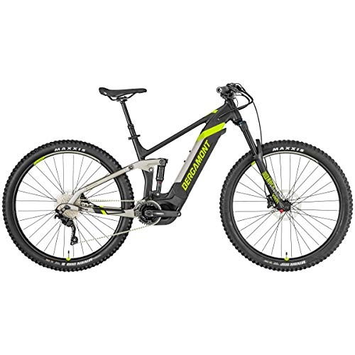 Elektrische Mountainbike : Bergamont E-Trailster Sport 29 Pedelec Elektro MTB Fahrrad schwarz / silberfarben / grn 2019: Gre: M (168-175cm)