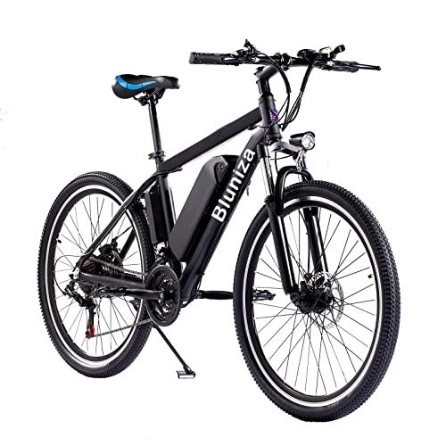 Elektrische Mountainbike : Bluniza 26” E-Bike Elektrofahrrad E-Mountainbike - Pedelec Elektrisches Fahrrad mit 48V 10Ah Abnehmbarer Lithium-Ionen-Akku, 21 Gang Schaltung und 250W Hinterradmotor für 25 km / h for Damen & Herren