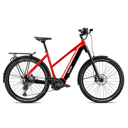 Elektrische Mountainbike : Breezer Powerwolf Evo 1.1+ SM ST Bosch Damen Elektro Fahrrad 2022 (52 cm EU, Rouge / Noir)
