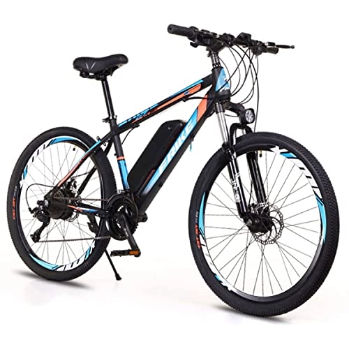 Elektrische Mountainbike : BYINGWD E-Bike, 26'' Elektro-Mountainbike mit 36V 8 Ah herausnehmbarem Lithium-Ionen-Akku, 21-Gang-Elektro-Fahrräder, Elektrofahrräder mit DREI Fahrmodi(Color:Blau)