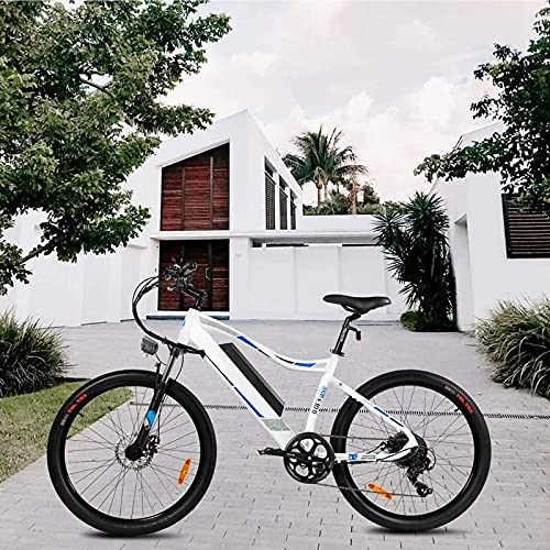 Elektrische Mountainbike : CM67 E Bike Premium Mountainbike 26 Zoll E-MTB E-Bike Damen Aus Aluminum Fahrrad Herren 7 Gang mit LED-Licht E-PAS Elektrofahrrad Ausdauer 65-80km Zum Pendeln Transportieren Ausflügen