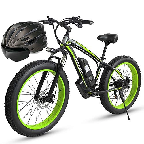 Elektrische Mountainbike : COKECO Elektrofahrrad Citybike E-Bike Pedelec, 48V Elektrofahrrad Schneemobil ATV 27-Gang Scheibenbremse Lithiumbatterie 4.0 Breitrad Moped