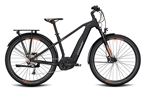 Elektrische Mountainbike : ConWay Cairon C 229 SE Herren E-Bike 500Wh E-Mountainbike Elektrofahrrad Black matt / orange 2020 RH 45 cm / 29 Zoll