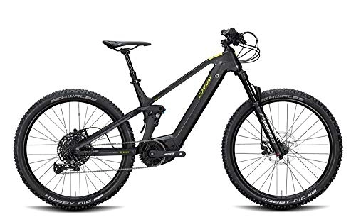 Elektrische Mountainbike : ConWay Xyron 327 Herren E-Bike 625Wh Fully E-Mountainbike Elektrofahrrad Black matt / Shadow Grey 2020 RH 49 cm / 27, 5 Zoll