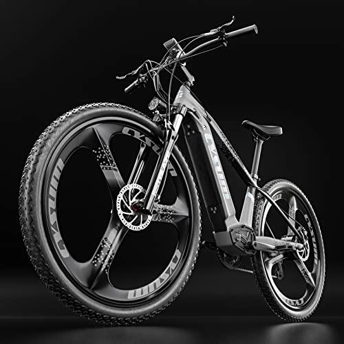 Elektrische Mountainbike : cysum 29 ''Vélo électrique 48V 14AH Shimano 7 VITESSES Vélo de montagne électrique Frein hydraulique Ebike VTT électrique (Gray)