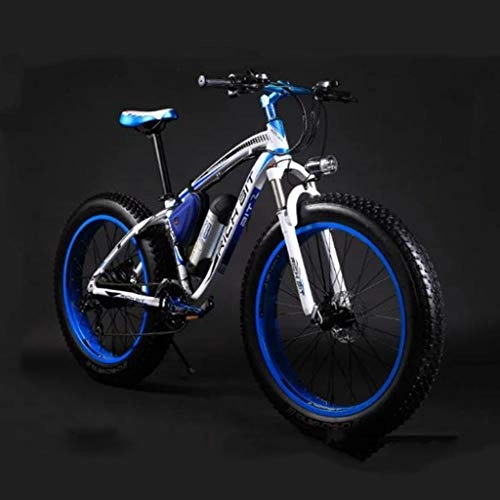 Elektrische Mountainbike : DE-BDBD Electric Mountain Bike 26 Zoll 500W 48V 17AH Mit Abnehmbarer, Groer Kapazitt Batterie Lithium-Disc E-Bikes Elektro-Fahrrad 21 Speed Gear Und DREI Arbeitsmodi, Blau