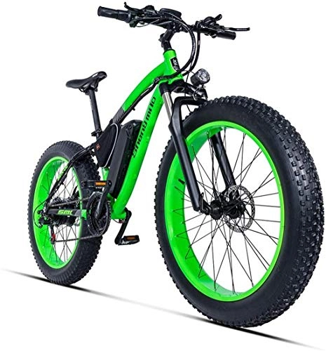 Elektrische Mountainbike : DE-BDBD Electric Mountain Bike 26 Zoll 500W 48V 17AH Mit Abnehmbarer, Groer Kapazitt Batterie Lithium-Disc E-Bikes Elektro-Fahrrad 21 Speed Gear Und DREI Arbeitsmodi, Grn