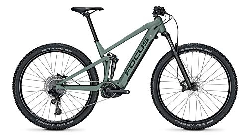 Elektrische Mountainbike : Derby Cycle Focus Thron² 6.7 Bosch Fullsuspension Elektro Mountain Bike 2021 (L / 47cm, Mineral Green)