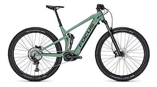 Elektrische Mountainbike : Derby Cycle Focus Thron² 6.8 Bosch Fullsuspension Elektro Mountain Bike 2021 (XL / 50cm, Mineral Green)