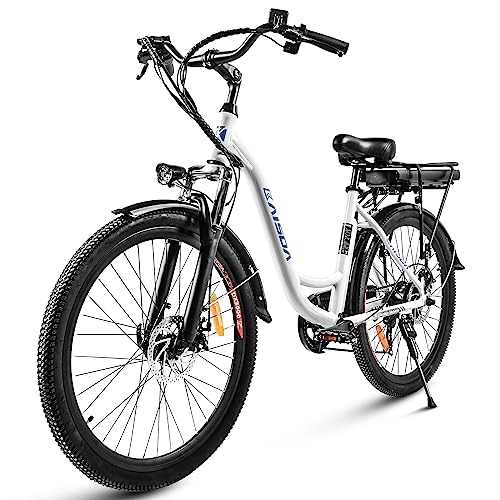 Elektrische Mountainbike : E-Bike 26 Zoll KAISDA K6C Elektrische Alu-Citybike mit 36V 12, 5AH Akku, Elektrofahrrad E-Mountainbike für Damen Herren